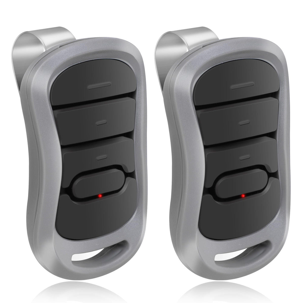 CreaCity Genie 2 replacement remote front view showing wide compatibility with IntelliCode openers.