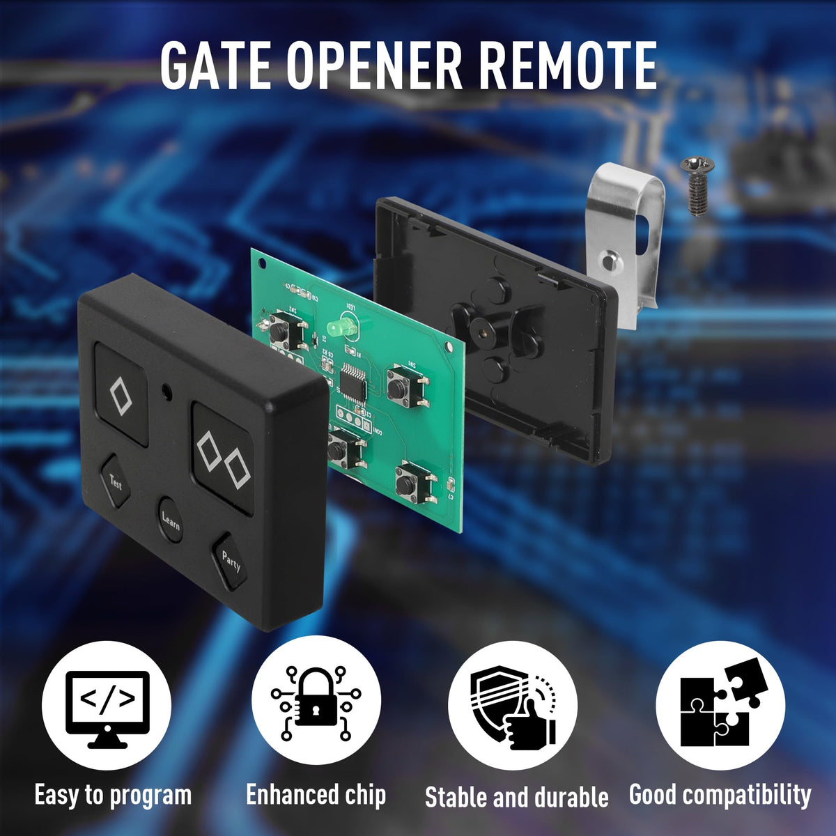 CreaCity Ghost Gate remote durable ABS shell, rugged against heat and bumps