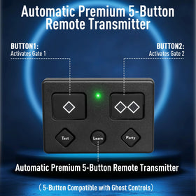 CreaCity Ghost Gate remote back view, ergonomic design for comfortable daily use