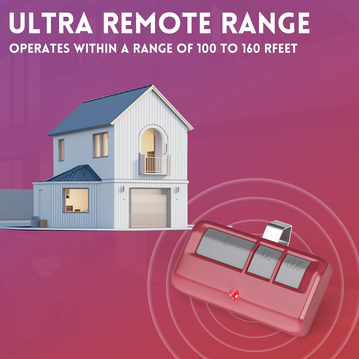 CreaCity remote at 120 feet range, enabling easy access from a distance.