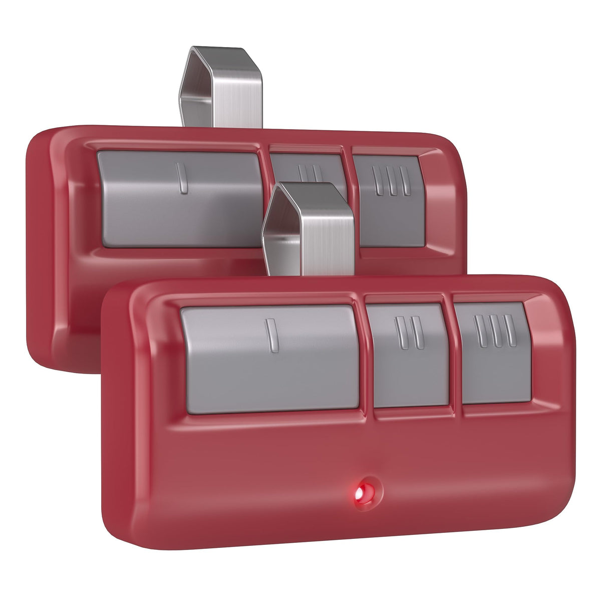 CreaCity two-pack universal red remote, front view, ideal for multi-car access.