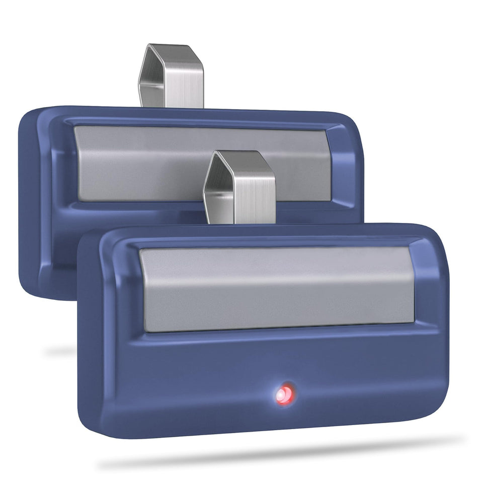 CreaCity universal remote 891LM front view in blue for convenient garage access