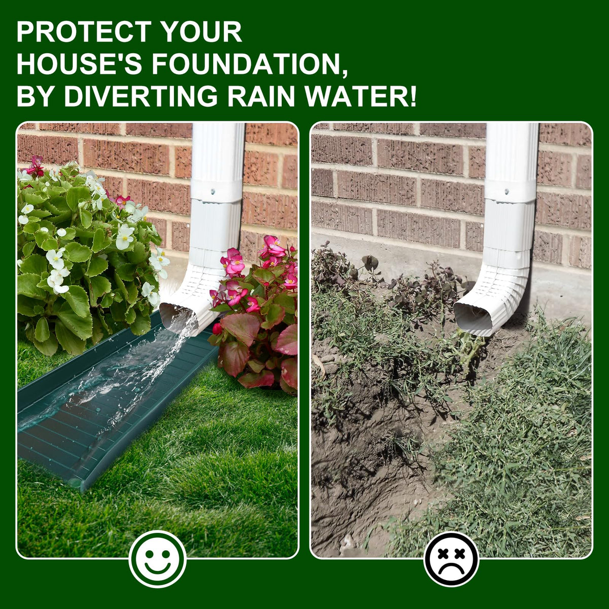 Creative.C downspout diverter helps manage runoff around your home.