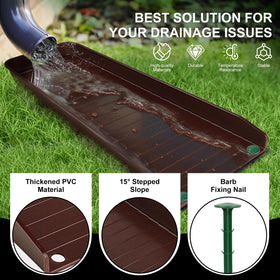 Creative.C water flow ripple and 15-degree slope guiding drainage away from foundation.