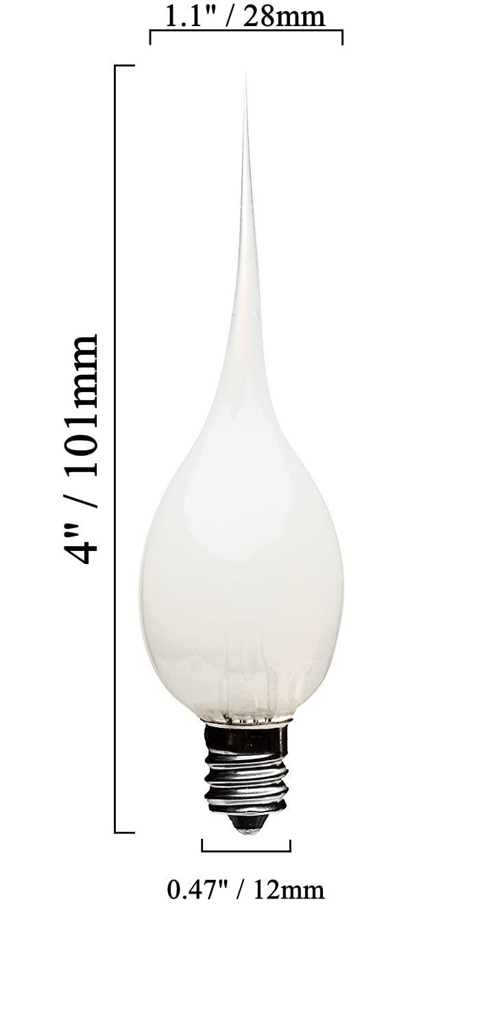 Creative Hobbies candelabra base E12 bulb ideal for night lights and chandeliers.