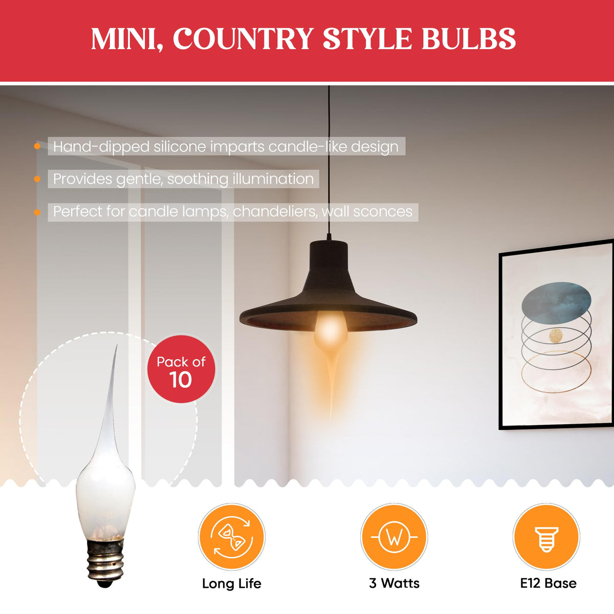 Creative Hobbies mini candle bulb in holder demonstrates safe 120V operation.