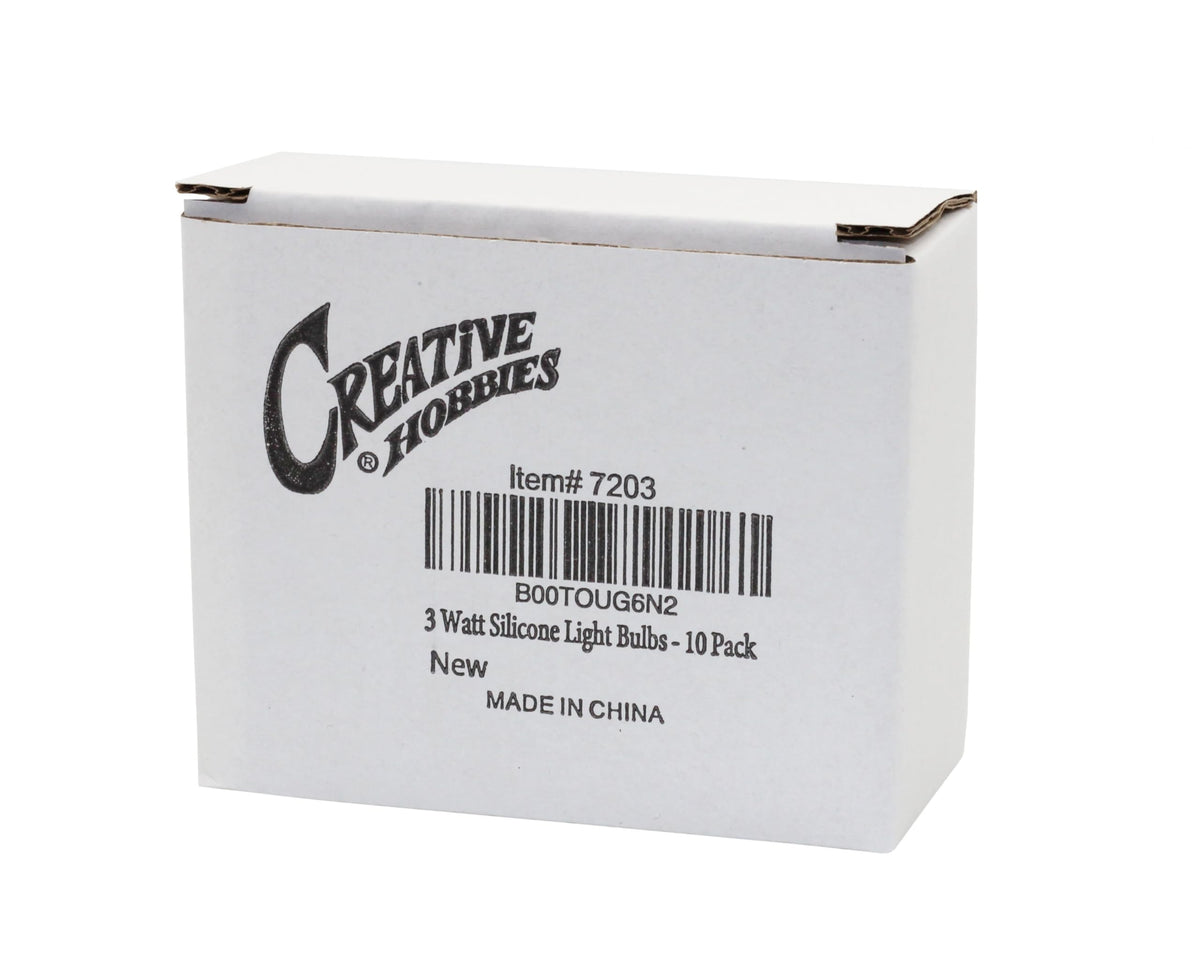 Creative Hobbies silicone-dipped bulb with soft glow ideal for night light displays.