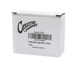 Creative Hobbies silicone-dipped bulb with soft glow ideal for night light displays.