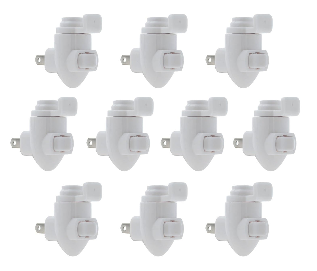 Creative Hobbies plug-in night light module with front rocker switch for easy control