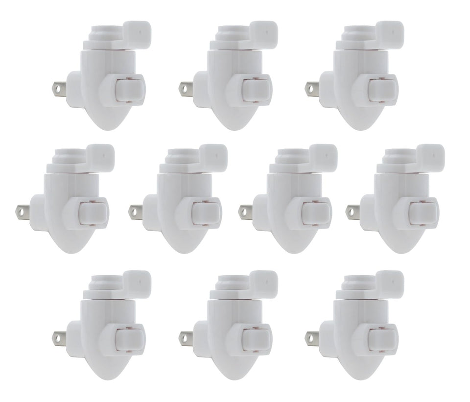 Creative Hobbies plug-in night light module with front rocker switch for easy control