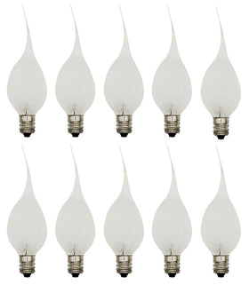 Creative Hobbies silicone dipped bulb with candle-like glow for chandeliers.