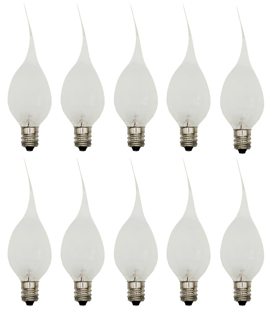Creative Hobbies silicone dipped bulb with candle-like glow for chandeliers.