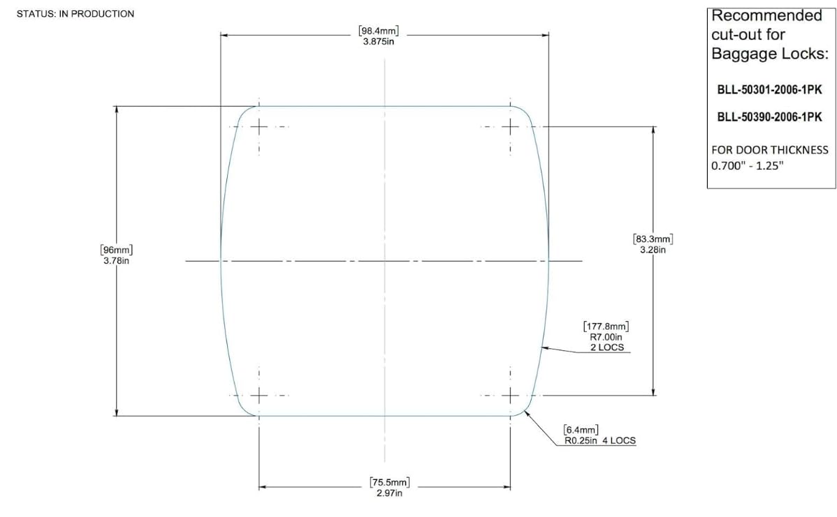 Creative Products Group Versa V latch interior mounting plate shown for door installation