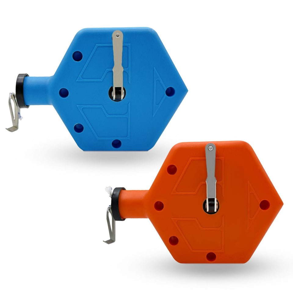 CREAWEA heavy-duty chalk line with ABS case for rugged job sites and reliability.