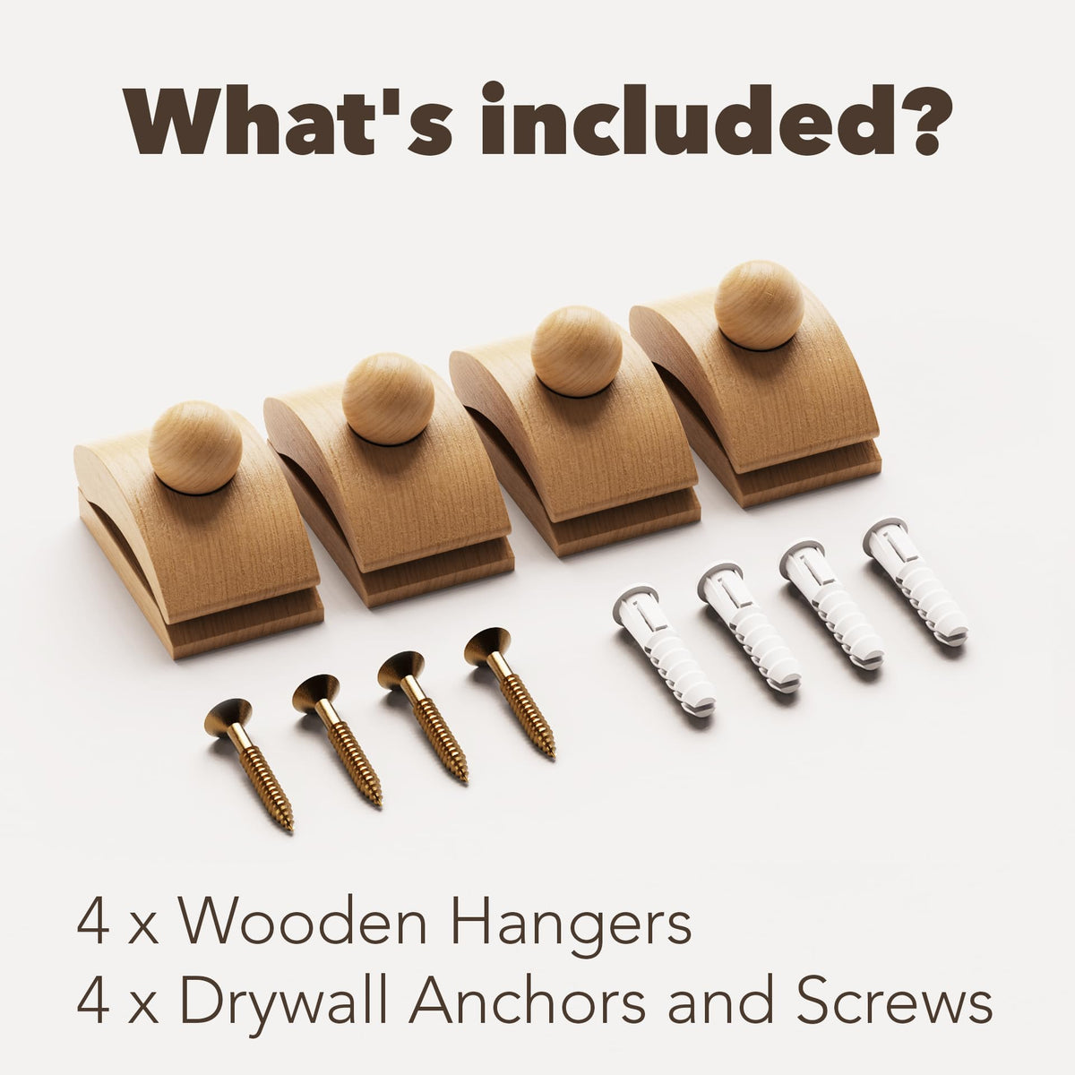Crebri wooden wall clips closeup showing sturdy clamps for quilts