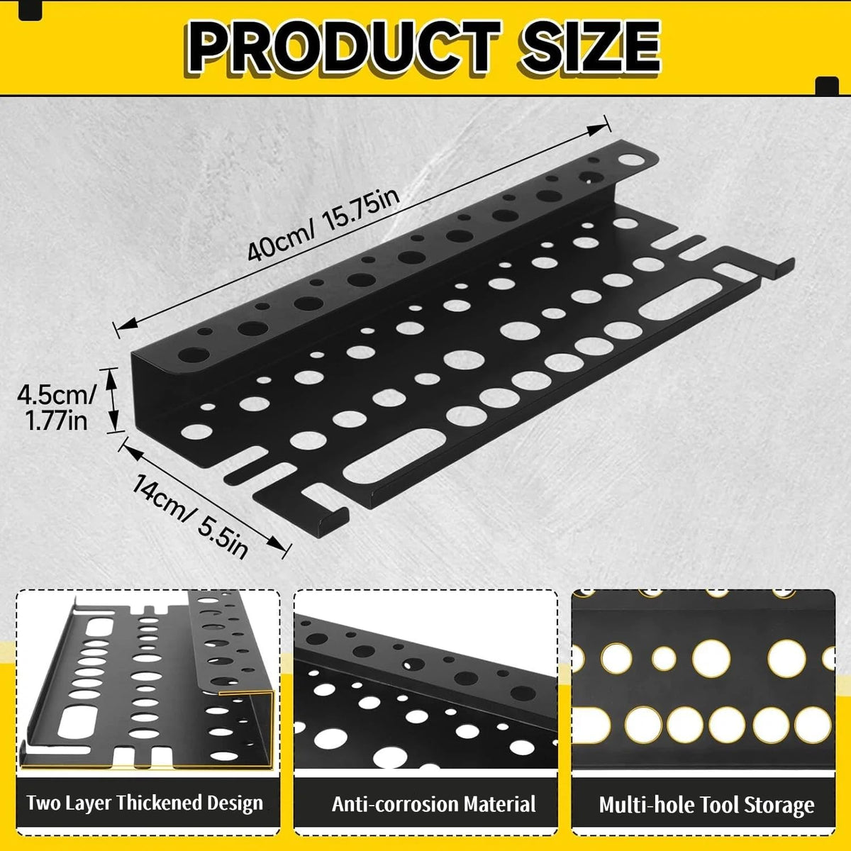 CRELYSTER steel construction with black powder coating resists rust while supporting heavy tools.