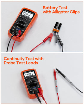 Crenova MS8233D continuity/diode test confirms paths.