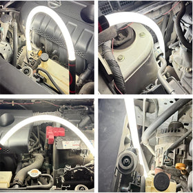CREPE flexible light stick posicioning around pipes and racks for hands-free use