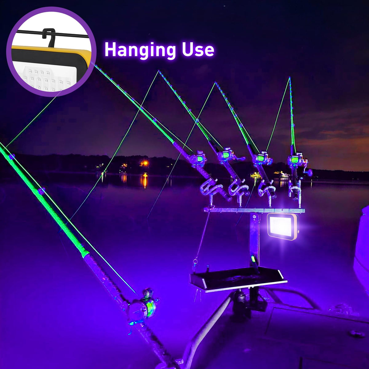 CREPOW enhances fluorescent lures for night fishing and riverbank visibility