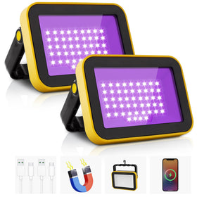 CREPOW portable black light 2-pack for on-the-go glow effects