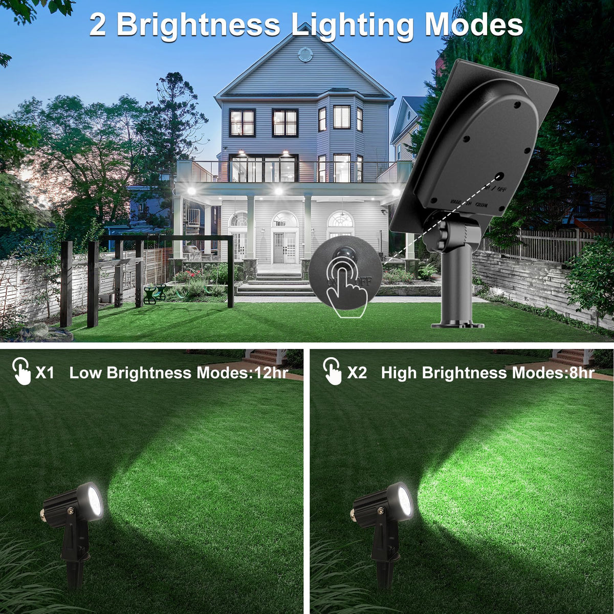 CREPOW solar panel and light unit delivering long-lasting dusk-to-dawn lighting.