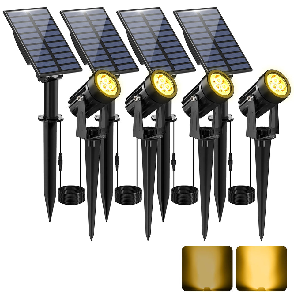 CREPOW solar spot light over pool area for night-time ambiance