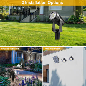 CREPOW 6000K white light creates crisp illumination for porches and paths.