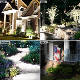 CREPOW ground installation highlights driveways with 180° adjustable beam.