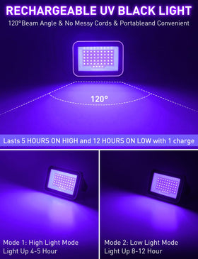 CREPOW compact UV black light with magnetic handheld option