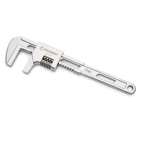 Crescent 11inch automotive wrench smooth-jaws close-up emphasizes non-marring grip.