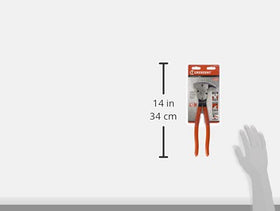 Crescent angled-head wire-cutting pliers for offset cuts.