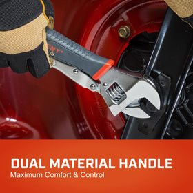 Crescent ACL10VS locking wrench, dual-material grip for comfortable long-use sessions.