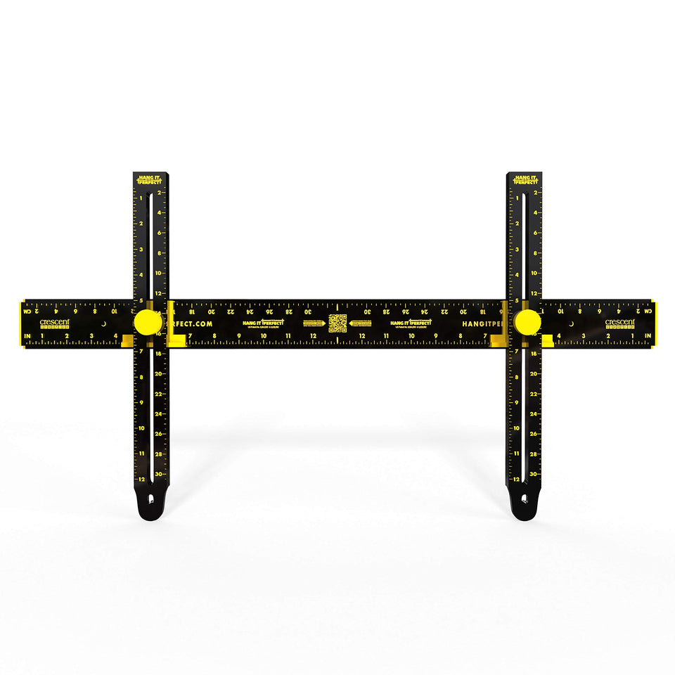Crescent Hang It Perfect tool with built-in level and ruler for precise wall hanging