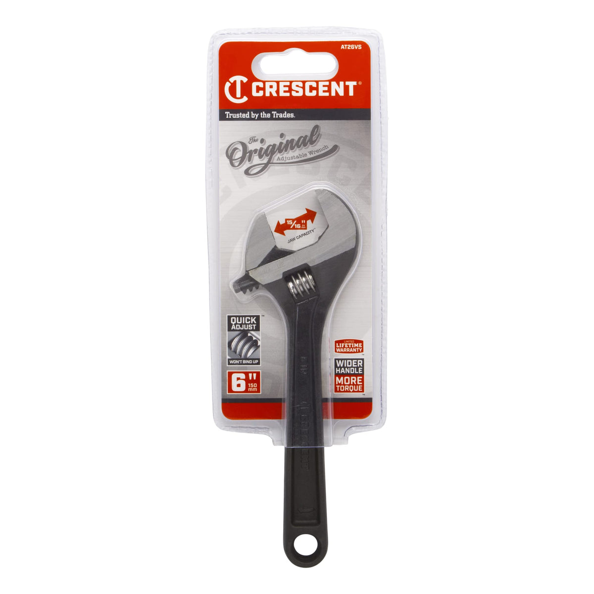 Crescent knurl adjusts easily for precise sizing on the fly