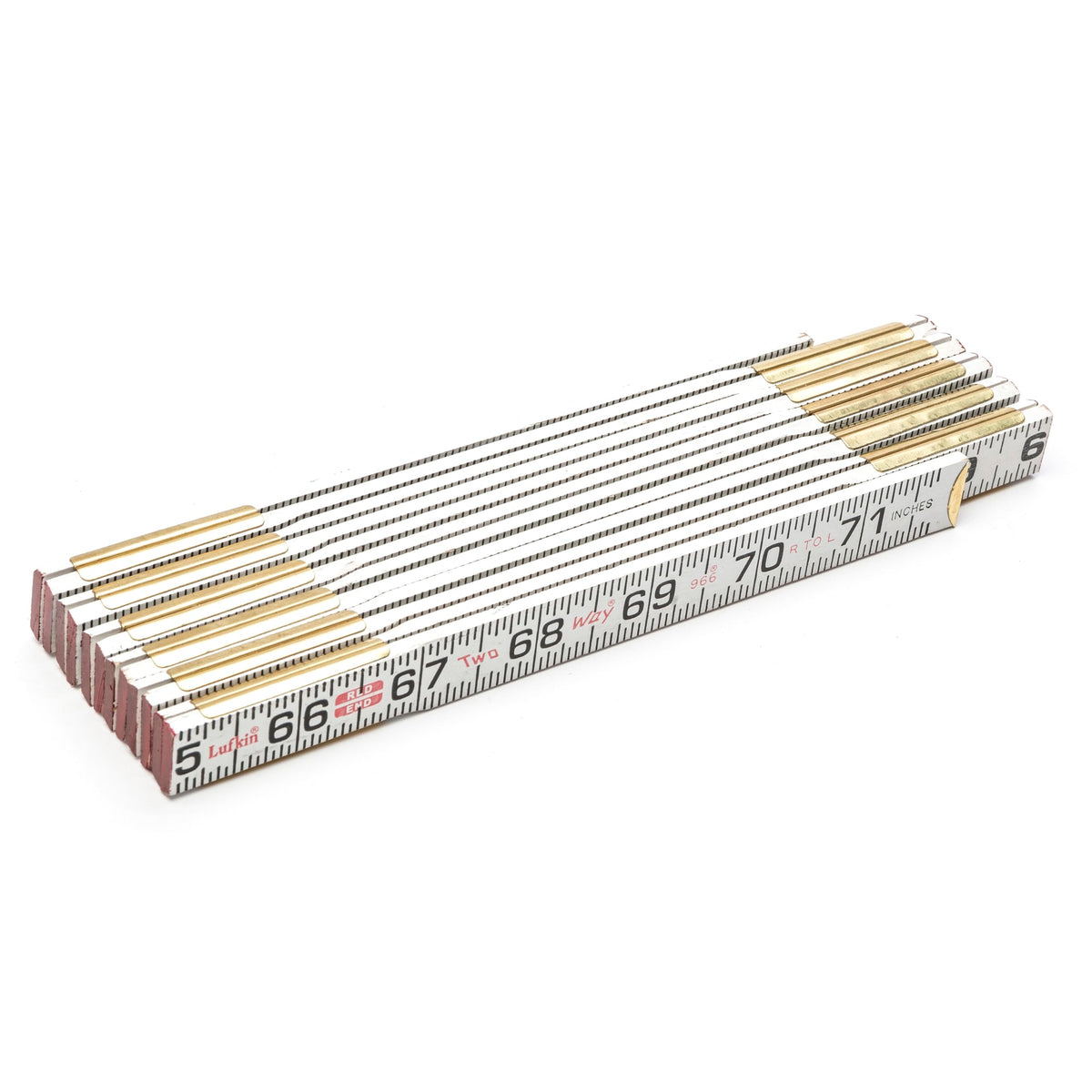 Crescent Lufkin brass joints provide durable, smooth folding action.