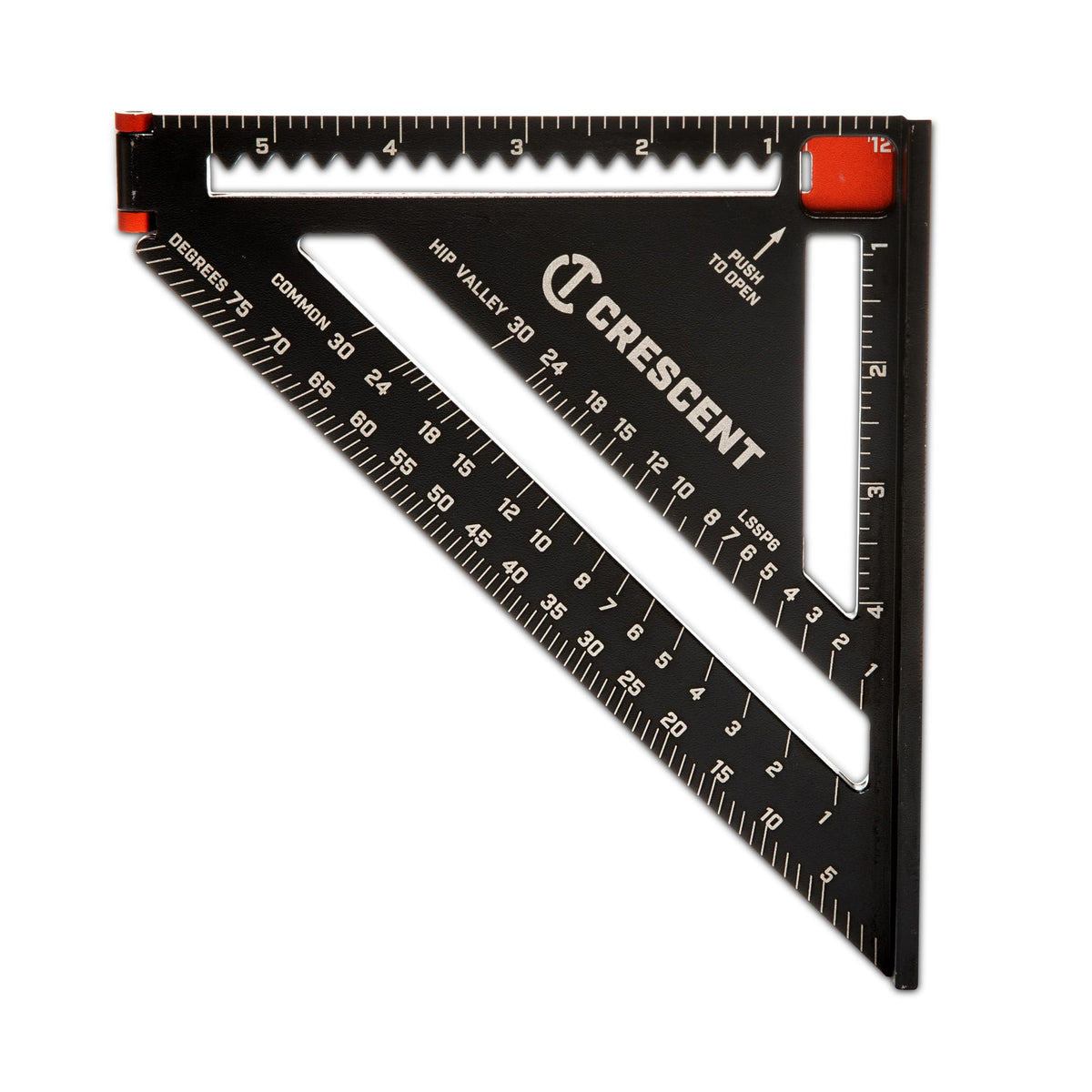 Crescent Lufkin EX6 thumb lock for easy, secure extension.