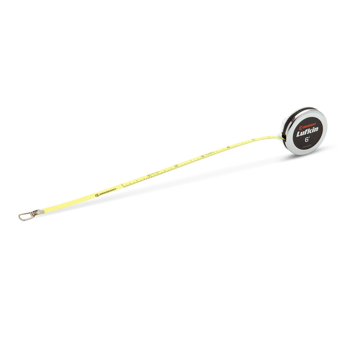 Crescent Lufkin double-sided blade enables easy diameter to circumference conversions.