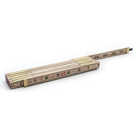 Crescent Lufkin wood rule in brown finish for easy visibility on worksites.