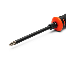 Crescent Phillips diamond-tip screwdriver emphasizes precise fit for cross-head screws.