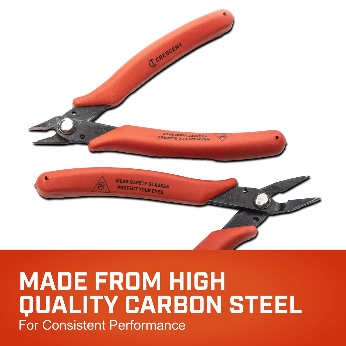 Crescent Shear Cutter Mini Pliers Set spring mechanism reduces fatigue during use