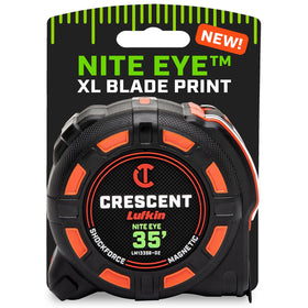 Crescent SHOCKFORCE NITE EYE blade enhances readability in dim light.