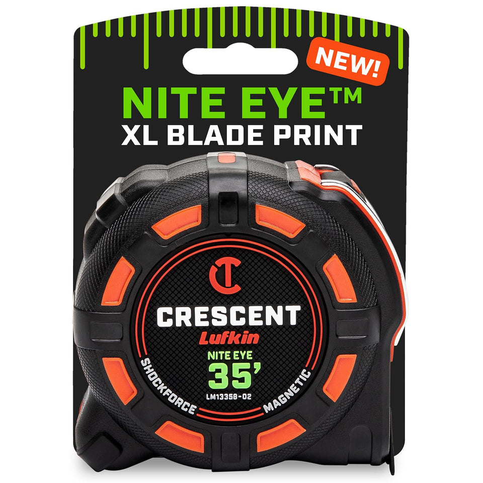 Crescent SHOCKFORCE NITE EYE blade enhances readability in dim light.