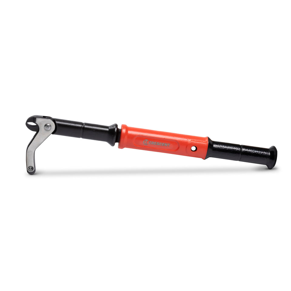 Crescent Sliding Joint 19" Nail Puller demonstrating deep nail extraction with minimal surface damage.