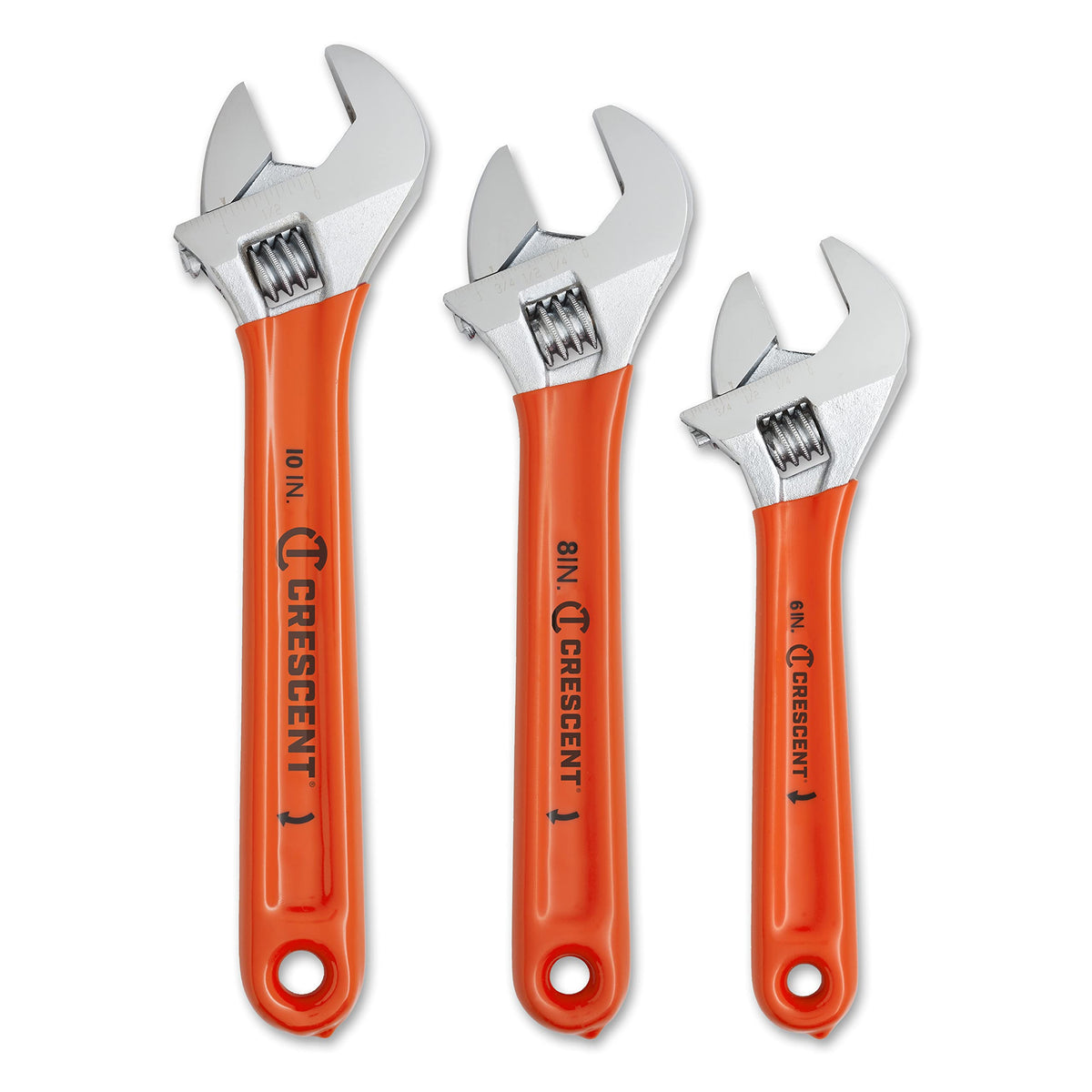 Crescent 10-inch cushion grip wrench, extended reach for larger jobs.