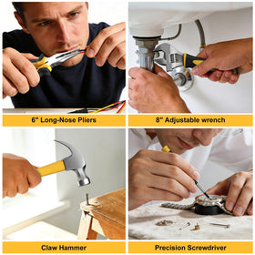 CRESOLVIA 40-piece screwdriver bits included for quick bit changes.
