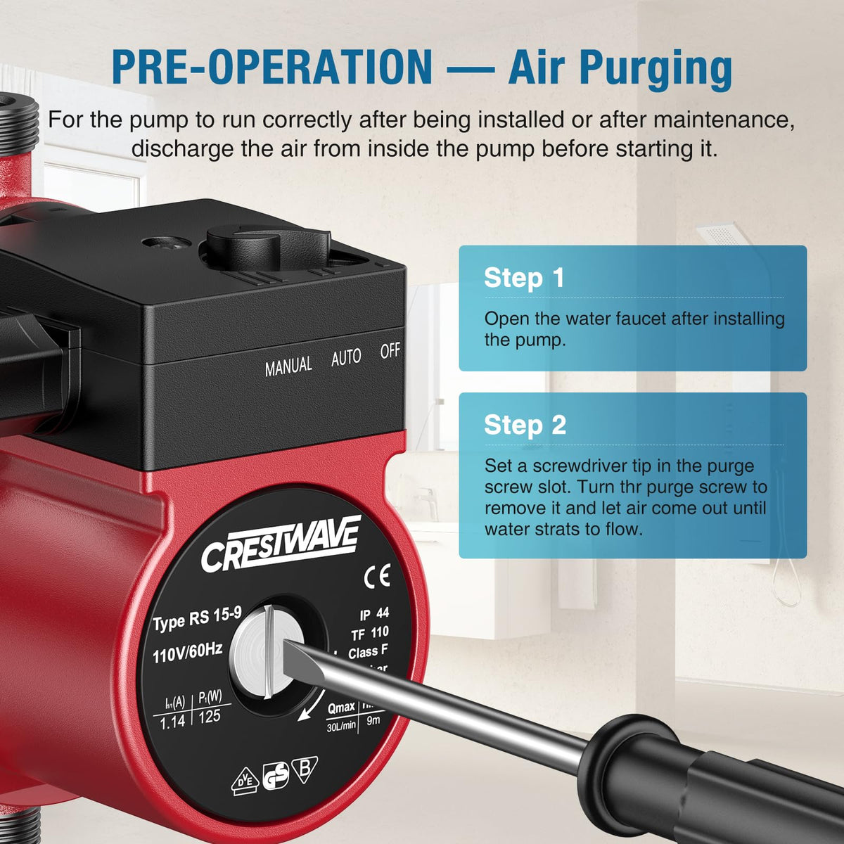 CRESTWAVE hot water pump temperature range from 0°F to 212°F for resilience.