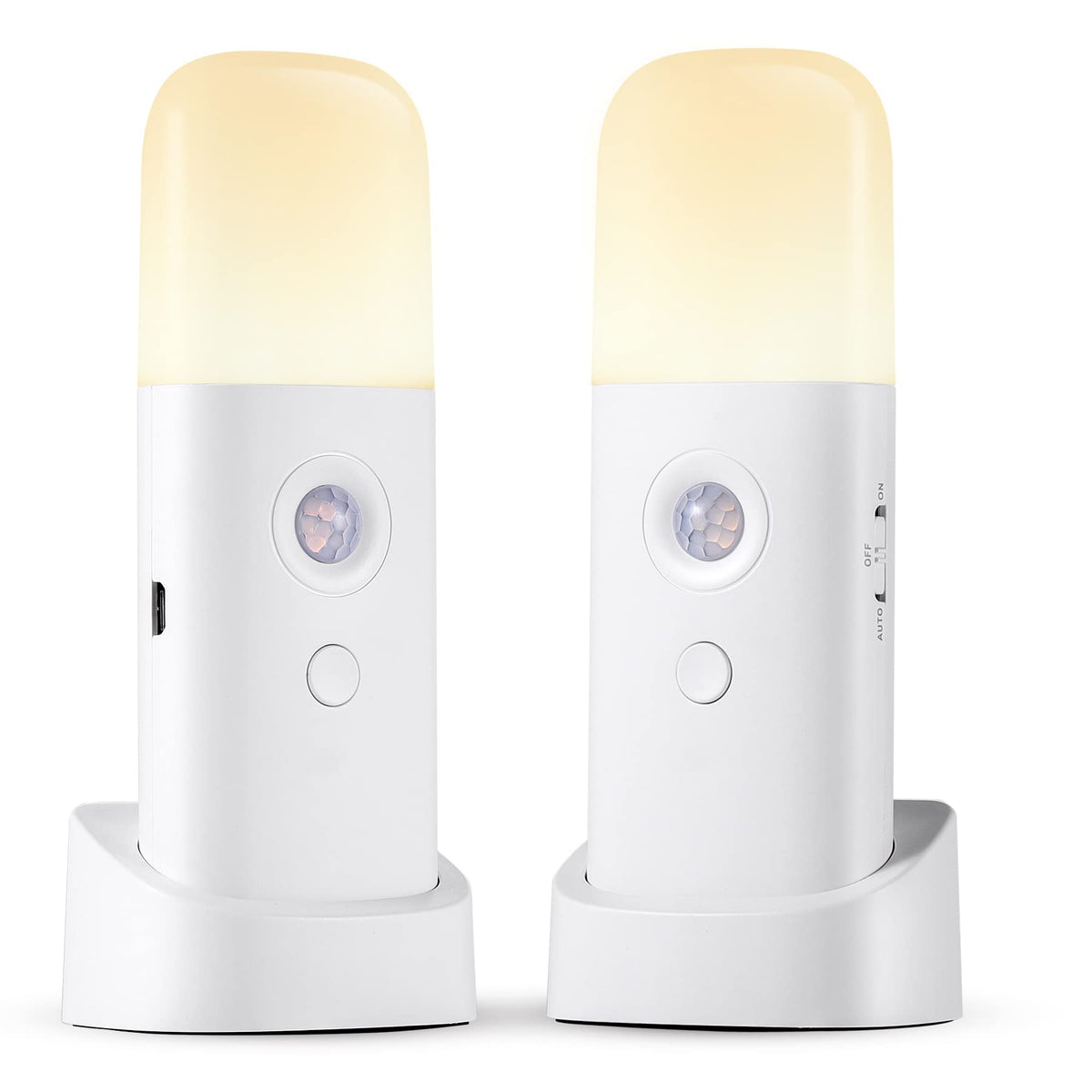 CREWEEL 2-pack night light full view for safe, hands-free illumination.