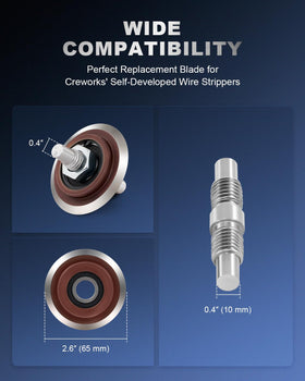 CREWORKS blade with ring and bearing for quick installation without extra parts.