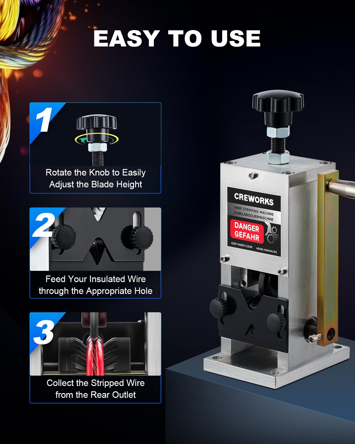 CREWORKS portable stripper is ideal for home, shed, or site tasks.