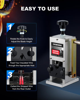 CREWORKS portable stripper is ideal for home, shed, or site tasks.